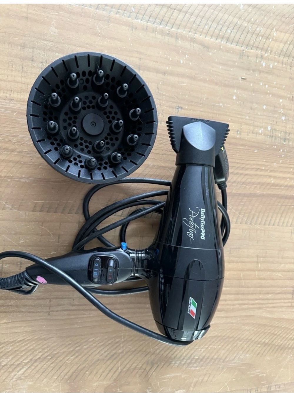 BaBylissPRO Portofino Black Hair Dryer with Diffuser